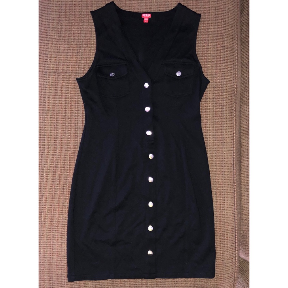 GUESS Little Black Button-Up Dress